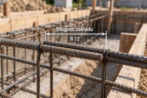 ustalanie długości zakłądu na prętach fi12