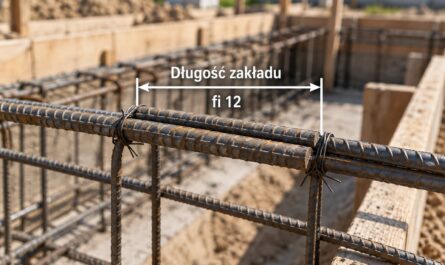 ustalanie długości zakłądu na prętach fi12